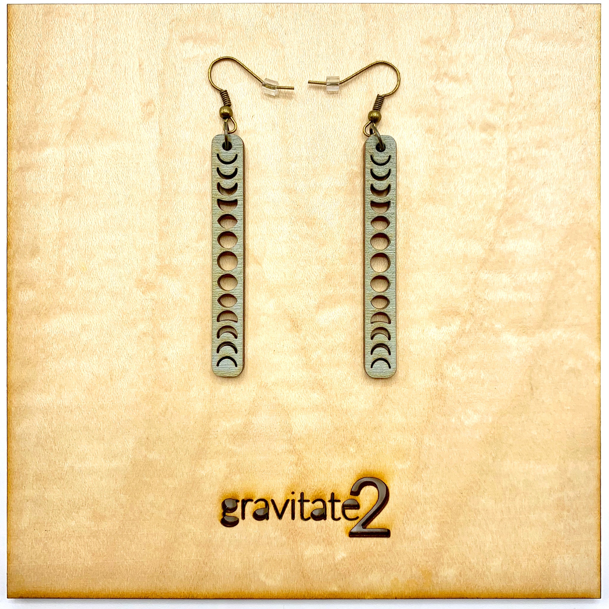 Laser Cut Wood Earrings - Brazil Series - Copacabana - Round