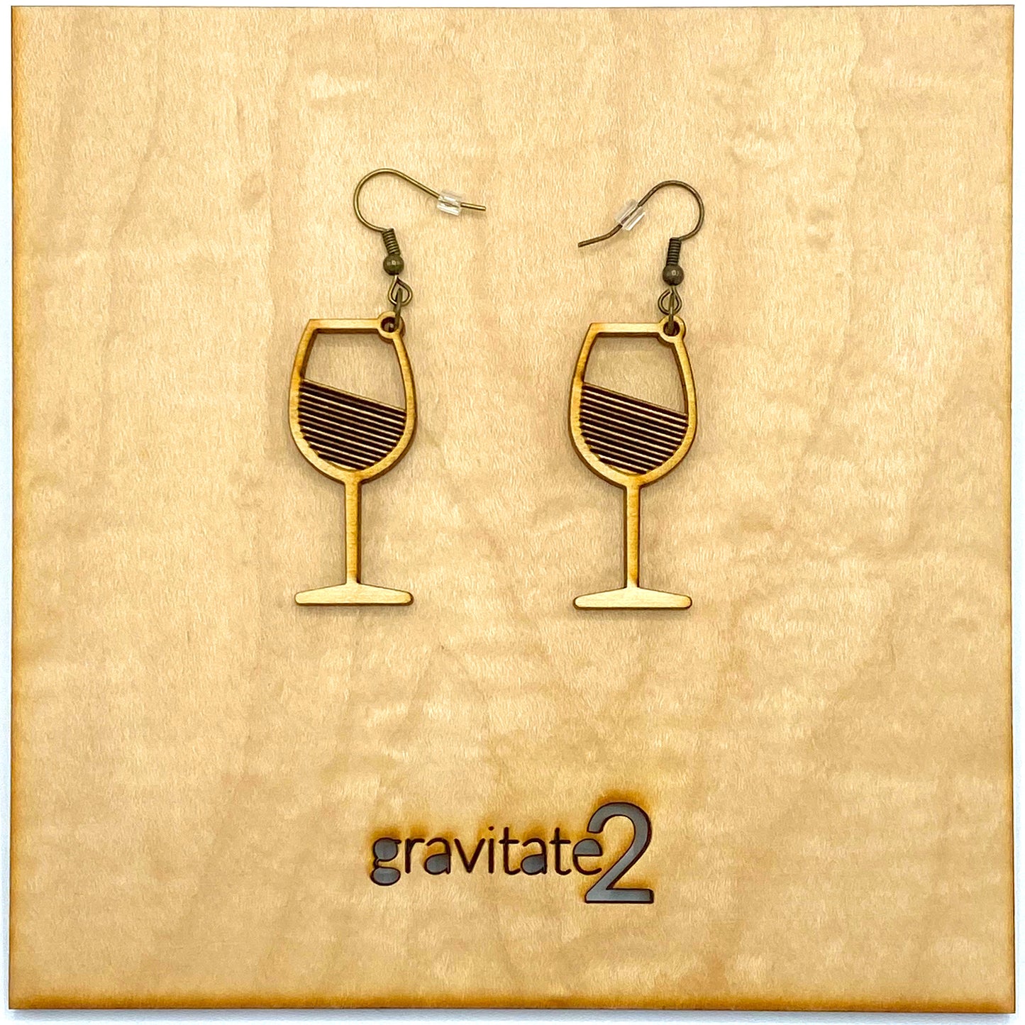 Wine Earrings - Tilted-Silhouette